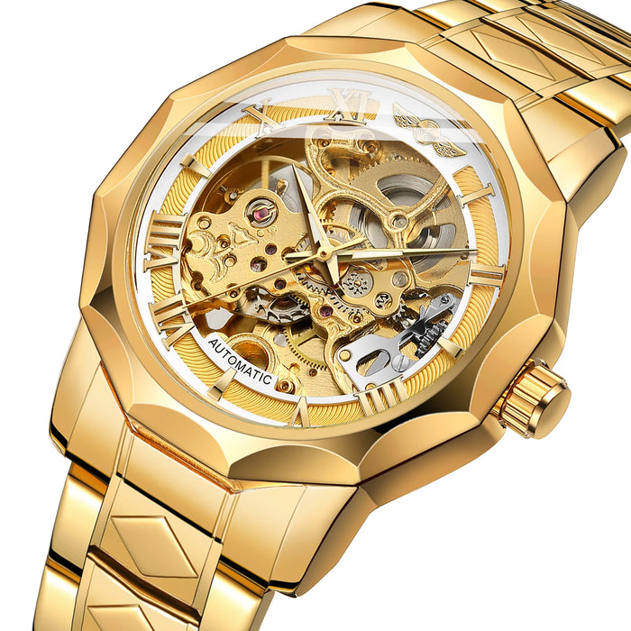 Men's Automatic Chronograph Watch - Casual Leather Strap - Quartz Mechanical