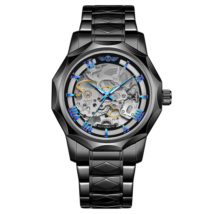 Men's Automatic Chronograph Watch - Casual Leather Strap - Quartz Mechanical