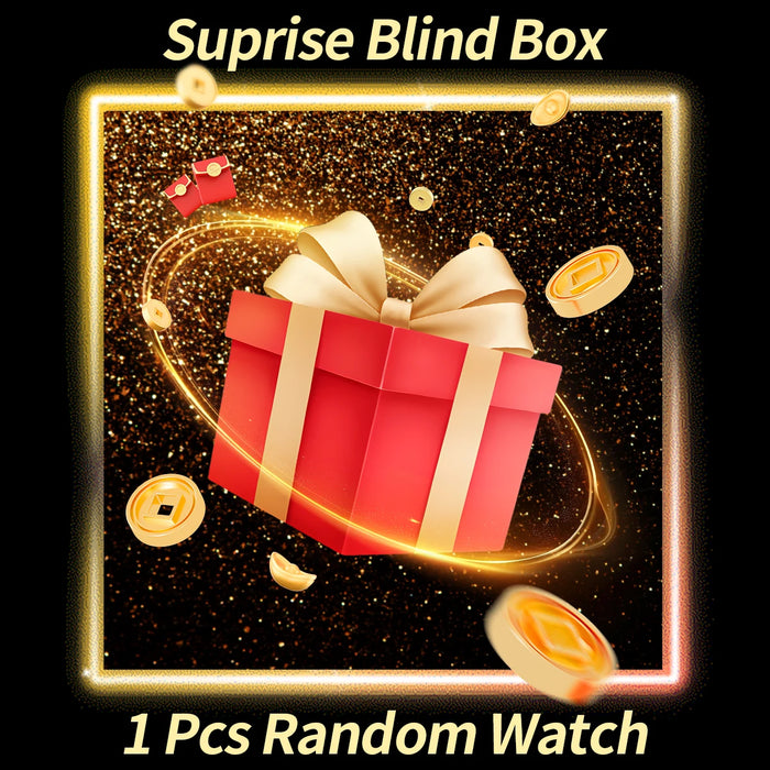 1PC Surprise mystère montre boîte aveugle-mode grand cadran hommes montres d'affaires horloge décontractée sport montre-bracelet à Quartz (sans boîte)