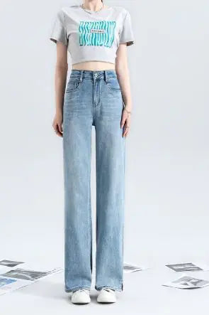 Jean Jambe Large Femme - Wide Leg Denim Confortable