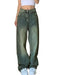 Jean Jambe Large Femme Y2K Style Boyfriend Baggy Rétro 90s 