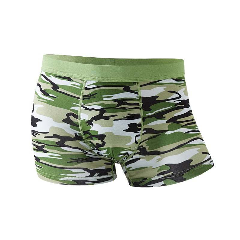 Boxer Modal Camouflage Homme – Imprimé Mi-Taille Respirant