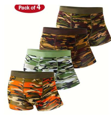 Boxer Modal Camouflage Homme – Imprimé Mi-Taille Respirant