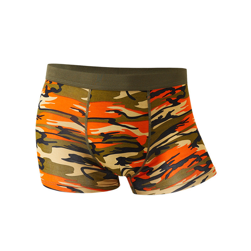 Boxer Modal Camouflage Homme – Imprimé Mi-Taille Respirant